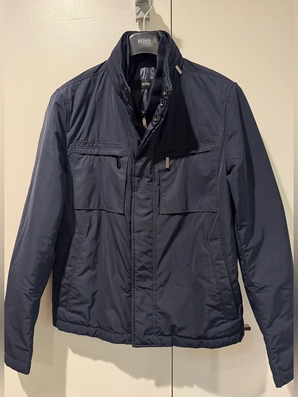 Hugo Boss Calico Men's Military Field Jacket in Dark Navy, 40R